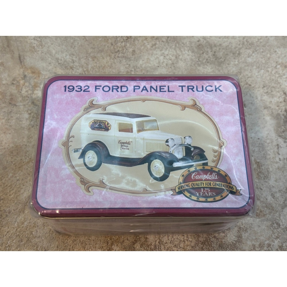 1994 Campbell's Ertl 1932 Ford Panel Truck 1/43 125th Anniversary Tin NIB